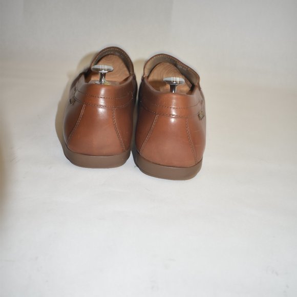 Men\'s MEPHISTO \'Algoras\' Slip-On Leather Moc Toe Brown Loafers Size 10